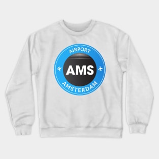 AMS airport blue Crewneck Sweatshirt